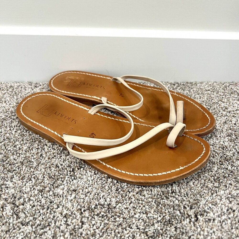 K Jacques St. Tropez Sandal Leather Strappy 40 10